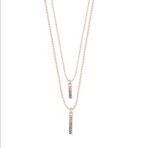 Lauren Conrad Stick Pendant Double Strand Necklace